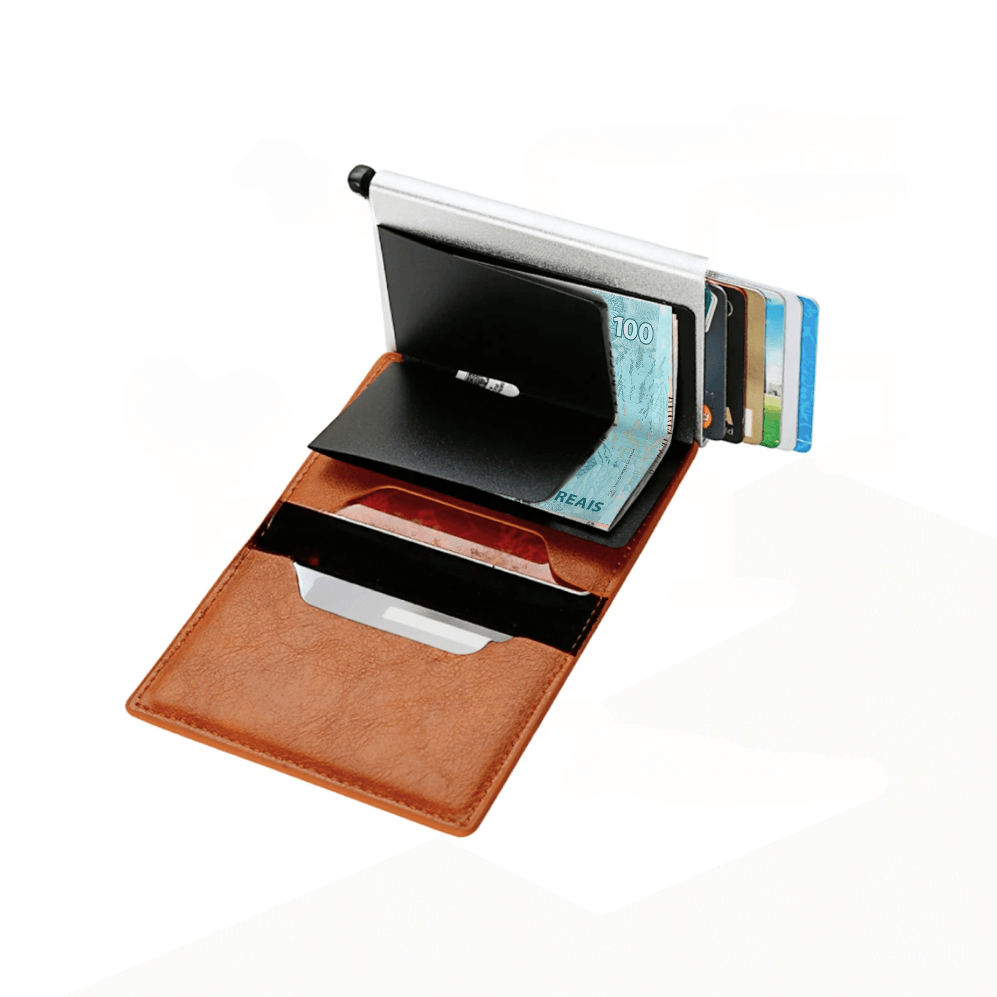RFID Blocking Leather Wallet for Men | Pop-Up Card Mechanism