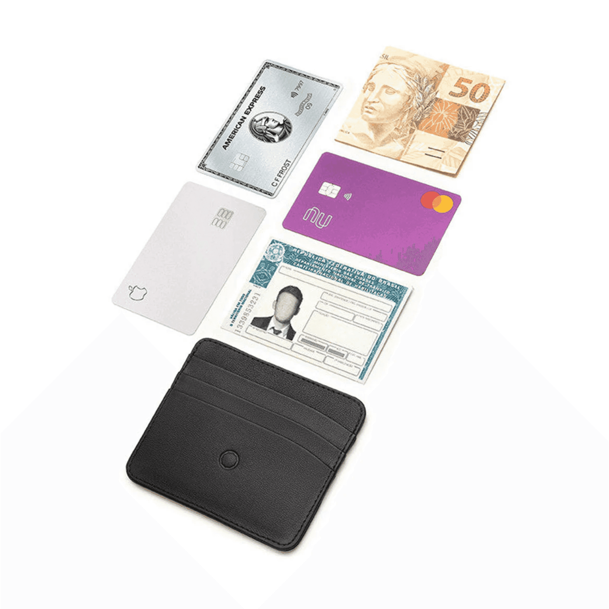 Ultra-Thin Genuine Leather Minimalist Wallet | 6 Card Slots